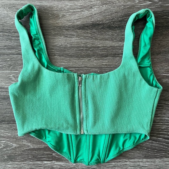 Princess Polly Kaeshia Rib Bustier Green - Picture 3 of 4